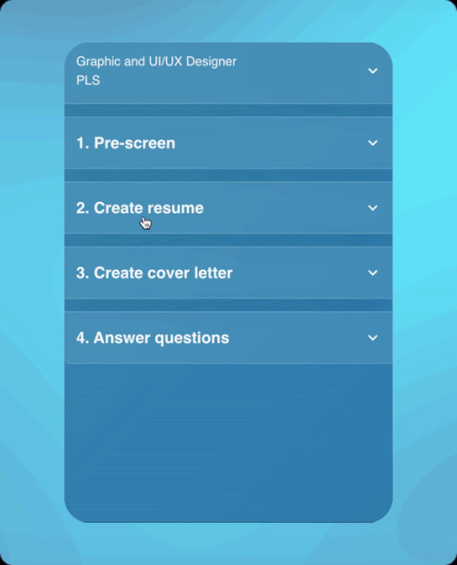 Resume tailoring demonstration